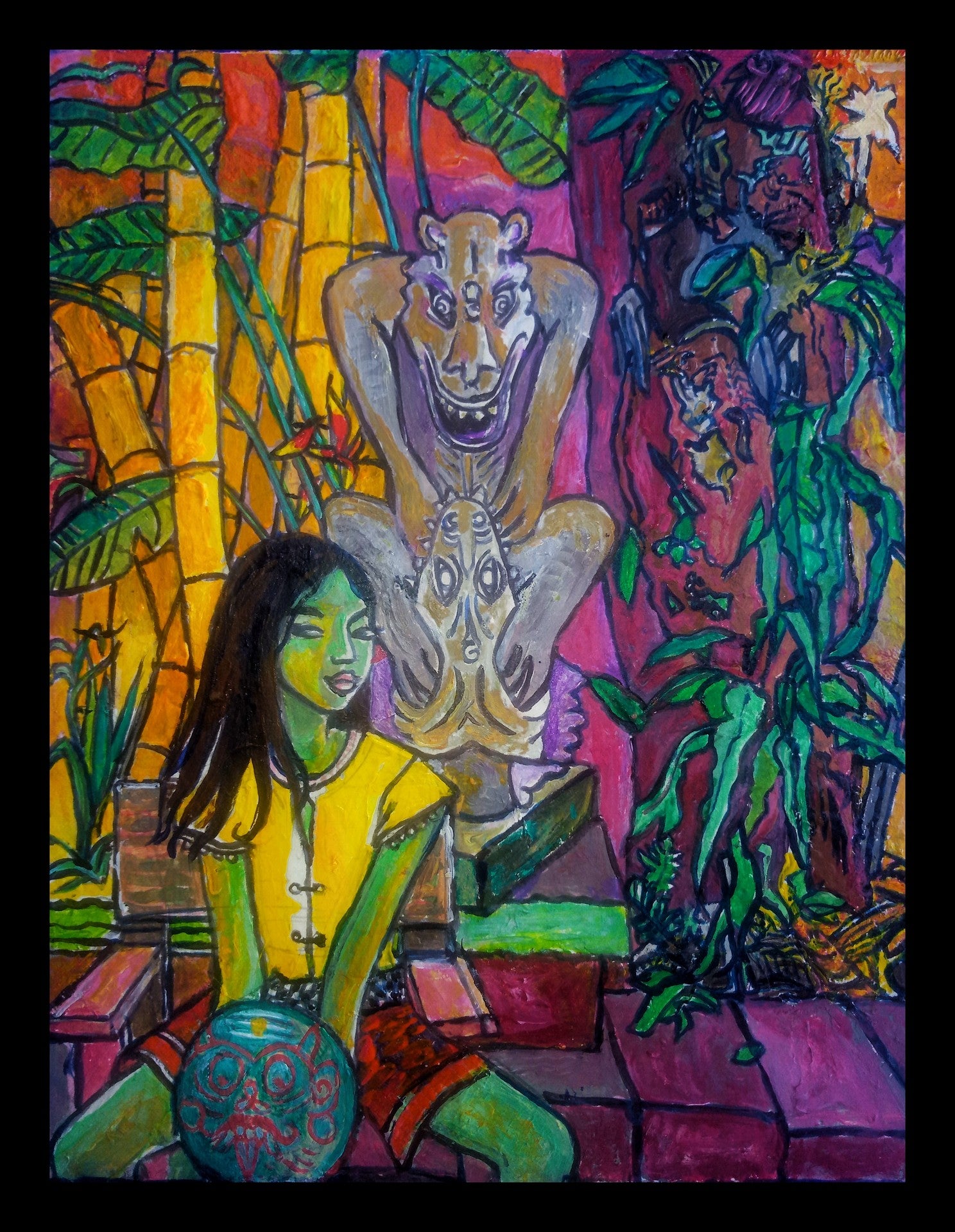 Girl Holding Ash Gourd Demon